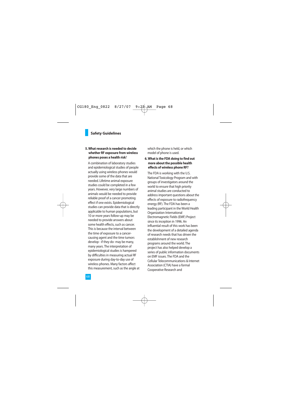 LG CG180 User Manual | Page 72 / 182