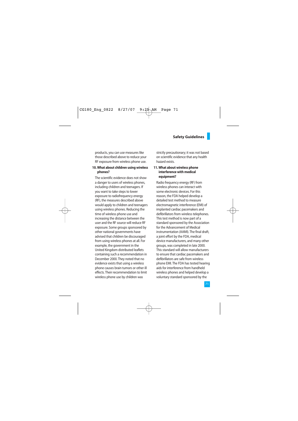 LG CG180 User Manual | Page 75 / 182