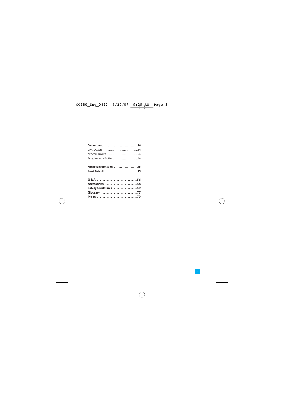 LG CG180 User Manual | Page 9 / 182