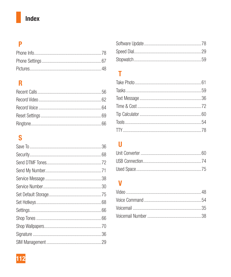 LG A340 User Manual | Page 112 / 113