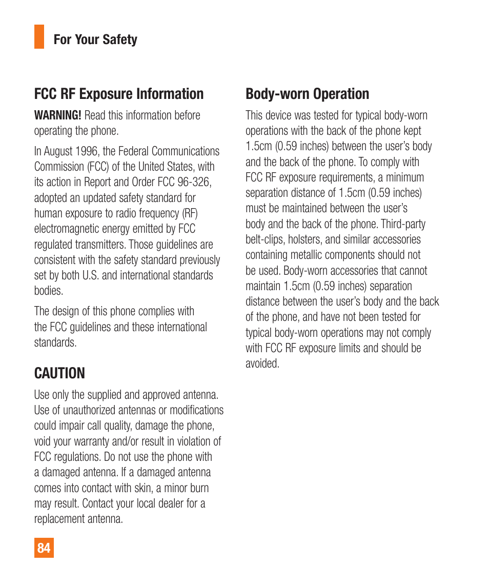 LG A340 User Manual | Page 84 / 113