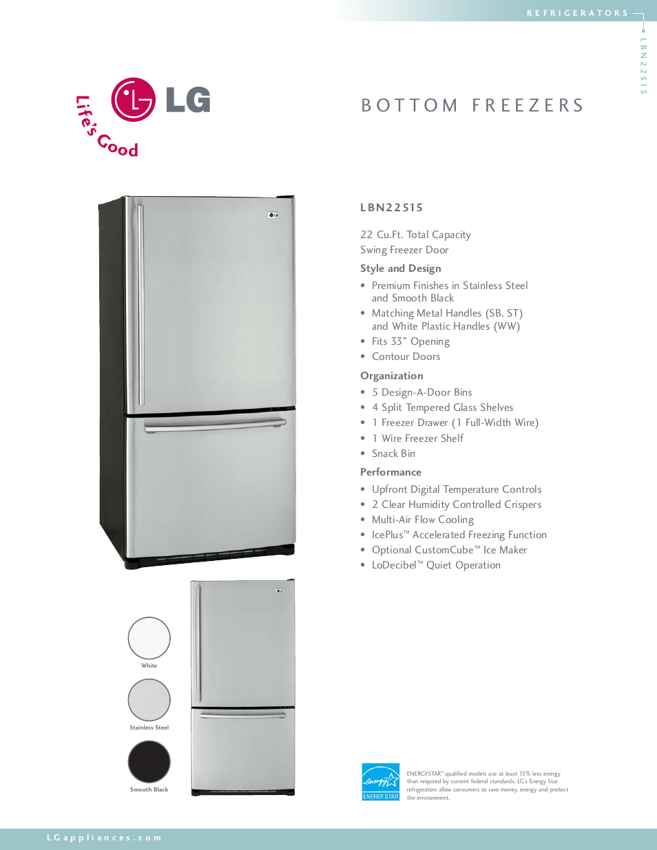 LG LBN22515 User Manual | 2 pages