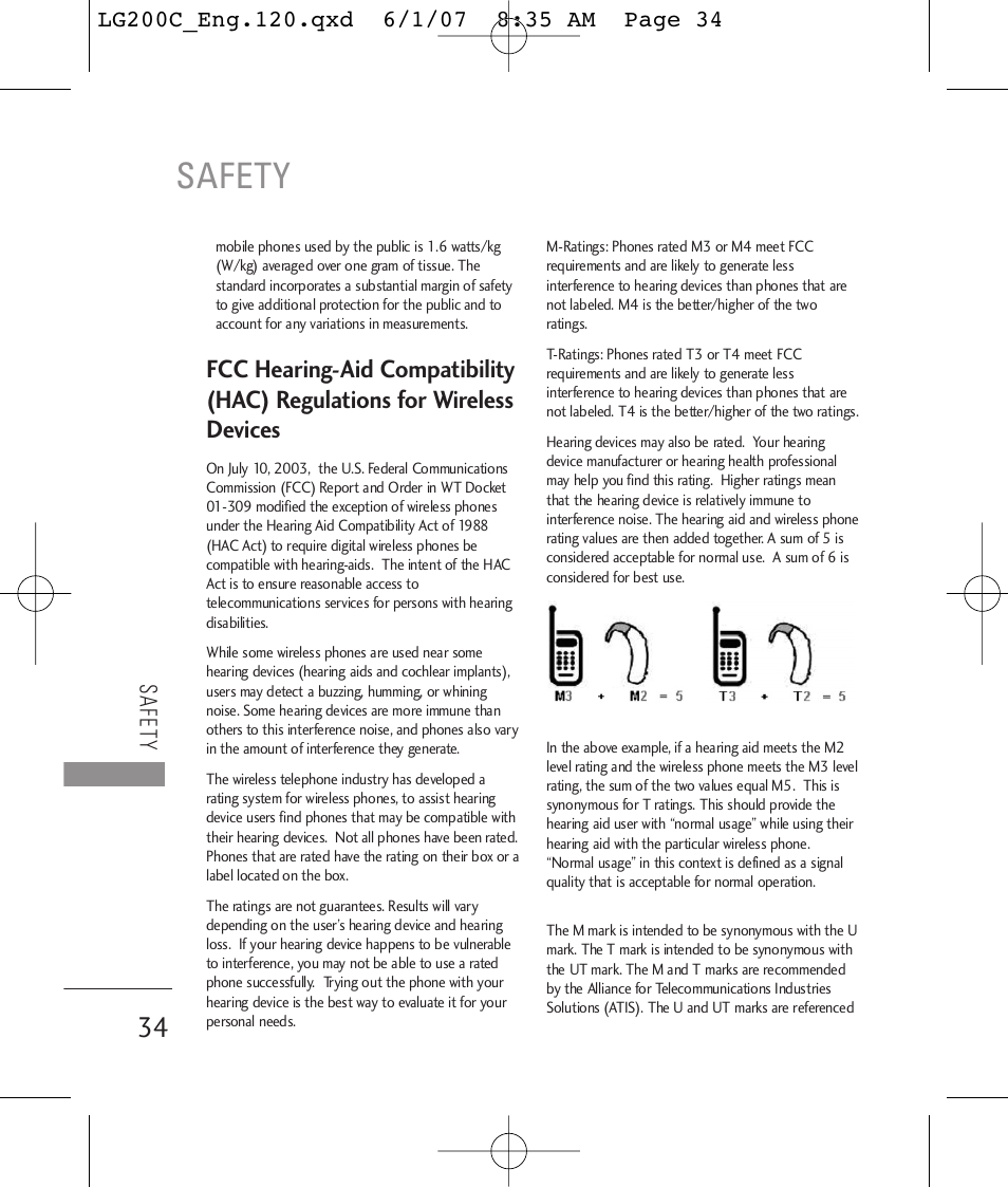 Safety | LG 200C User Manual | Page 36 / 39