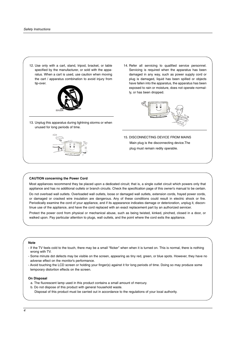 LG 26LC2D User Manual | Page 4 / 64