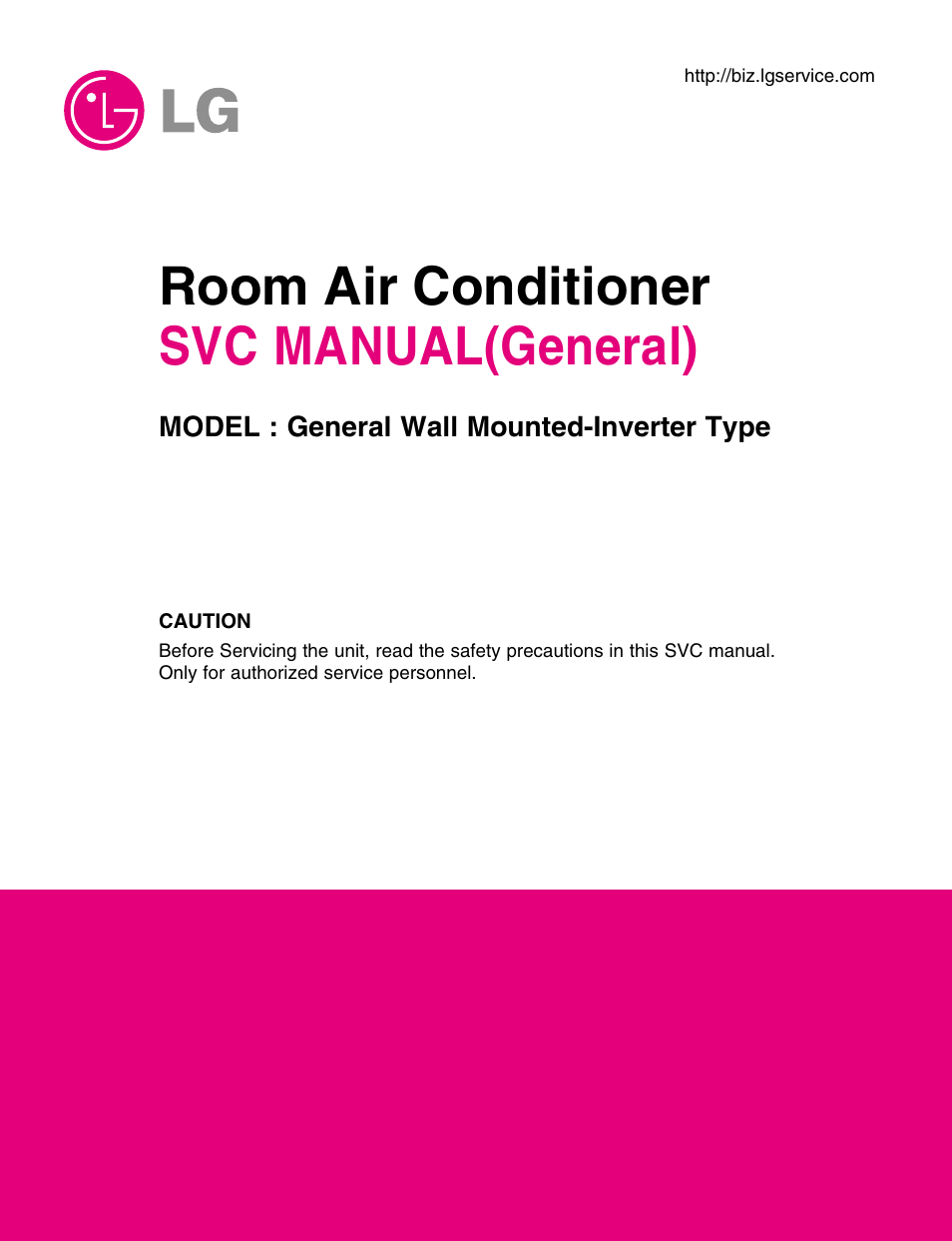 LG General Wall Mounted-Inverter Type User Manual | 67 pages