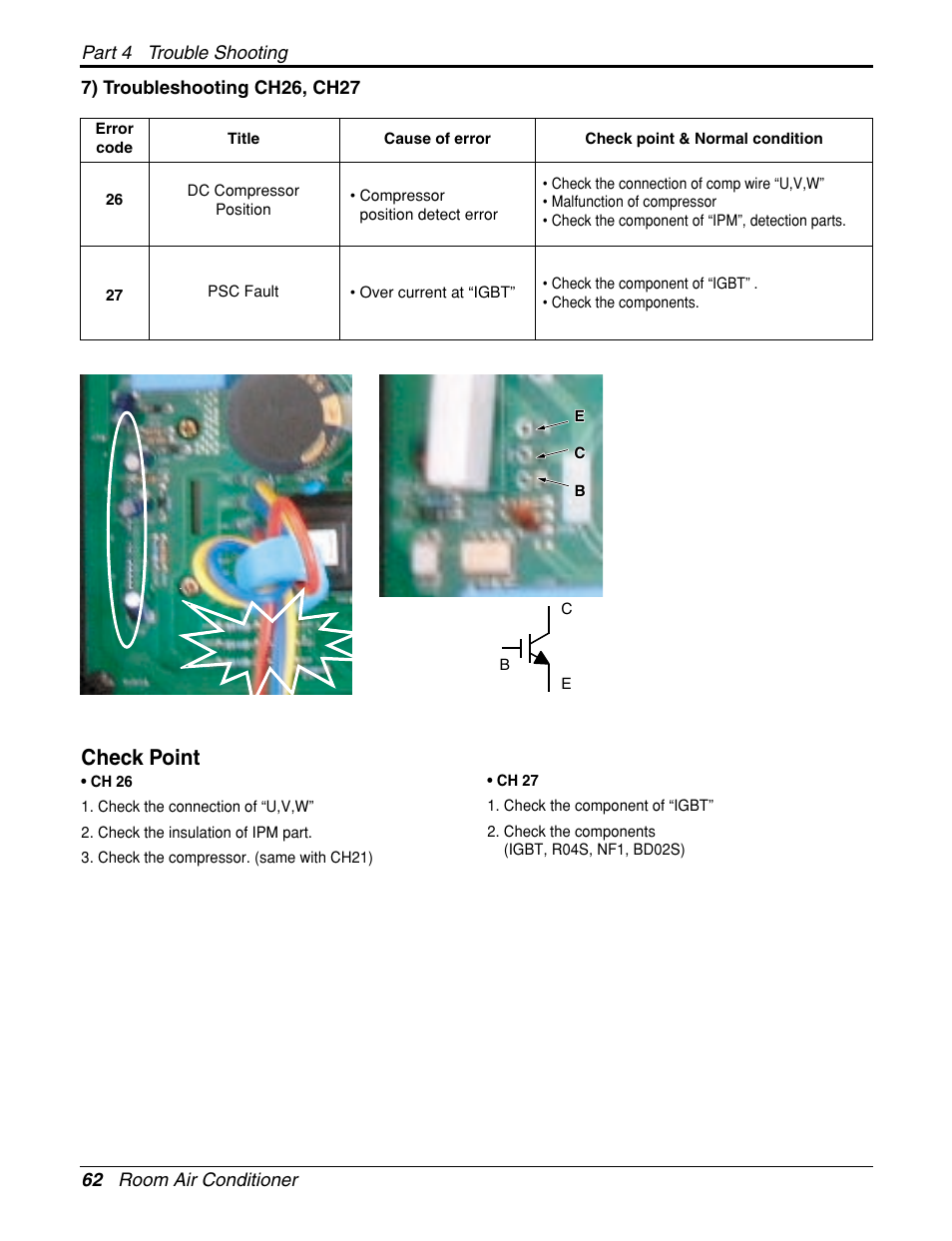 Check point | LG General Wall Mounted-Inverter Type User Manual | Page 62 / 67