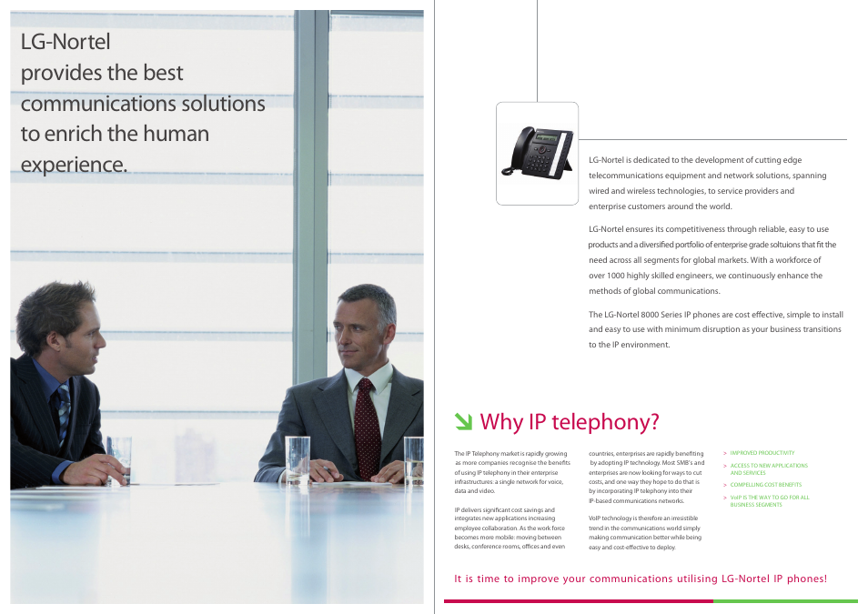 LG Pure IP IPECS Platform SERIES IP PHONES LIP-8000 User Manual | Page 2 / 8