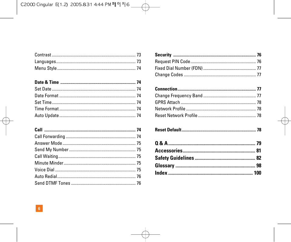 LG C2000 User Manual | Page 10 / 222