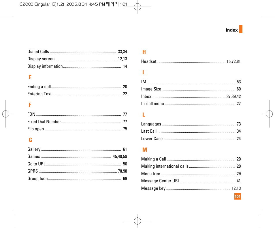 LG C2000 User Manual | Page 105 / 222