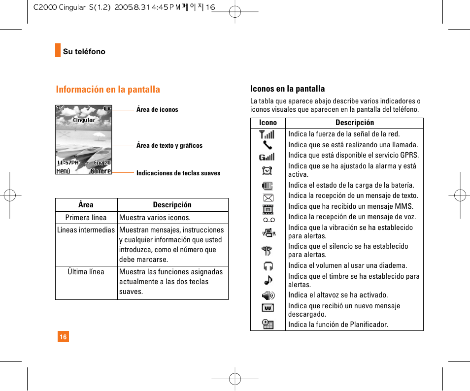 Información en la pantalla | LG C2000 User Manual | Page 126 / 222