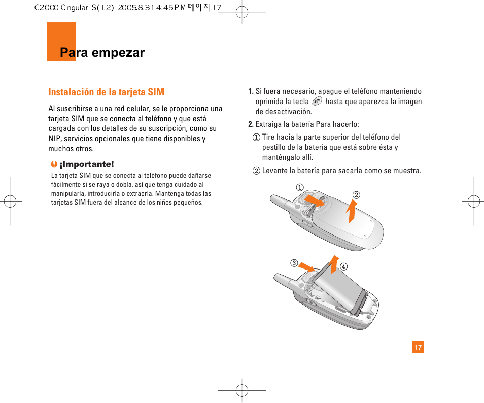 Para empezar | LG C2000 User Manual | Page 127 / 222