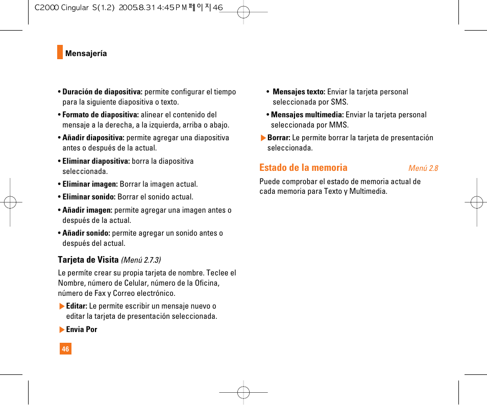 LG C2000 User Manual | Page 156 / 222