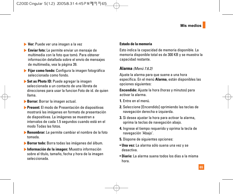 LG C2000 User Manual | Page 175 / 222