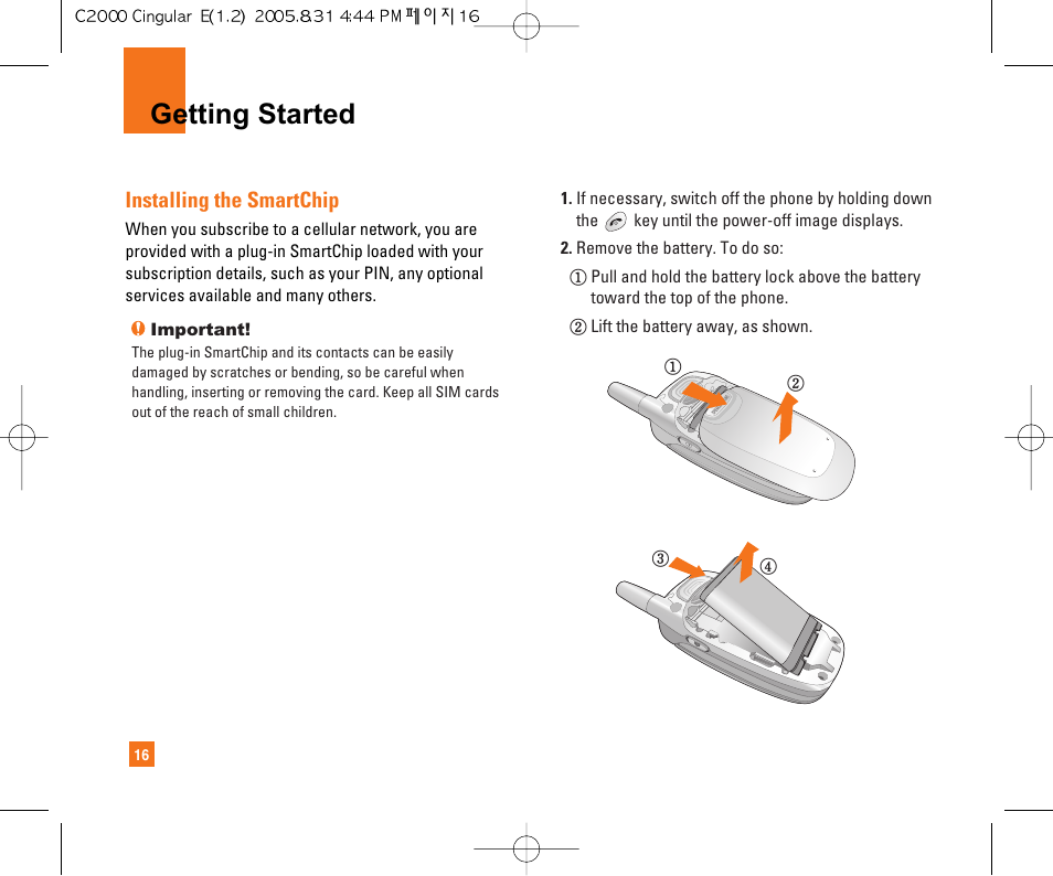 Getting started | LG C2000 User Manual | Page 20 / 222