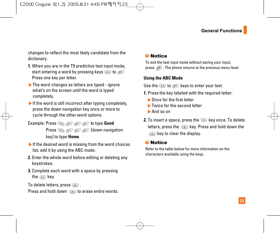 LG C2000 User Manual | Page 27 / 222