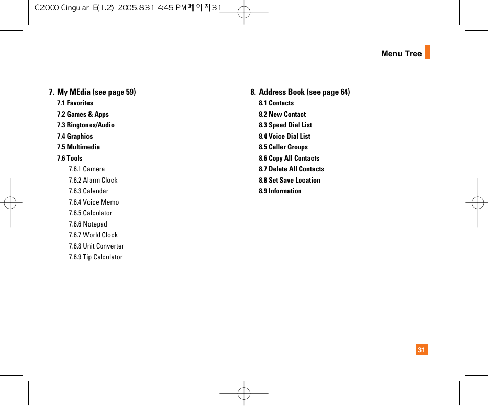 LG C2000 User Manual | Page 35 / 222