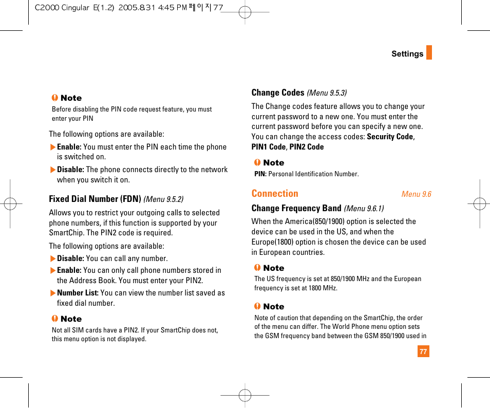 Connection | LG C2000 User Manual | Page 81 / 222