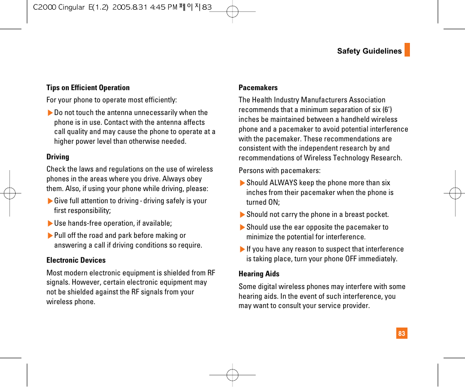 LG C2000 User Manual | Page 87 / 222