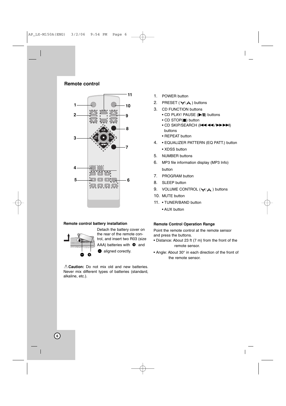 LG LX-M150 User Manual | Page 6 / 19