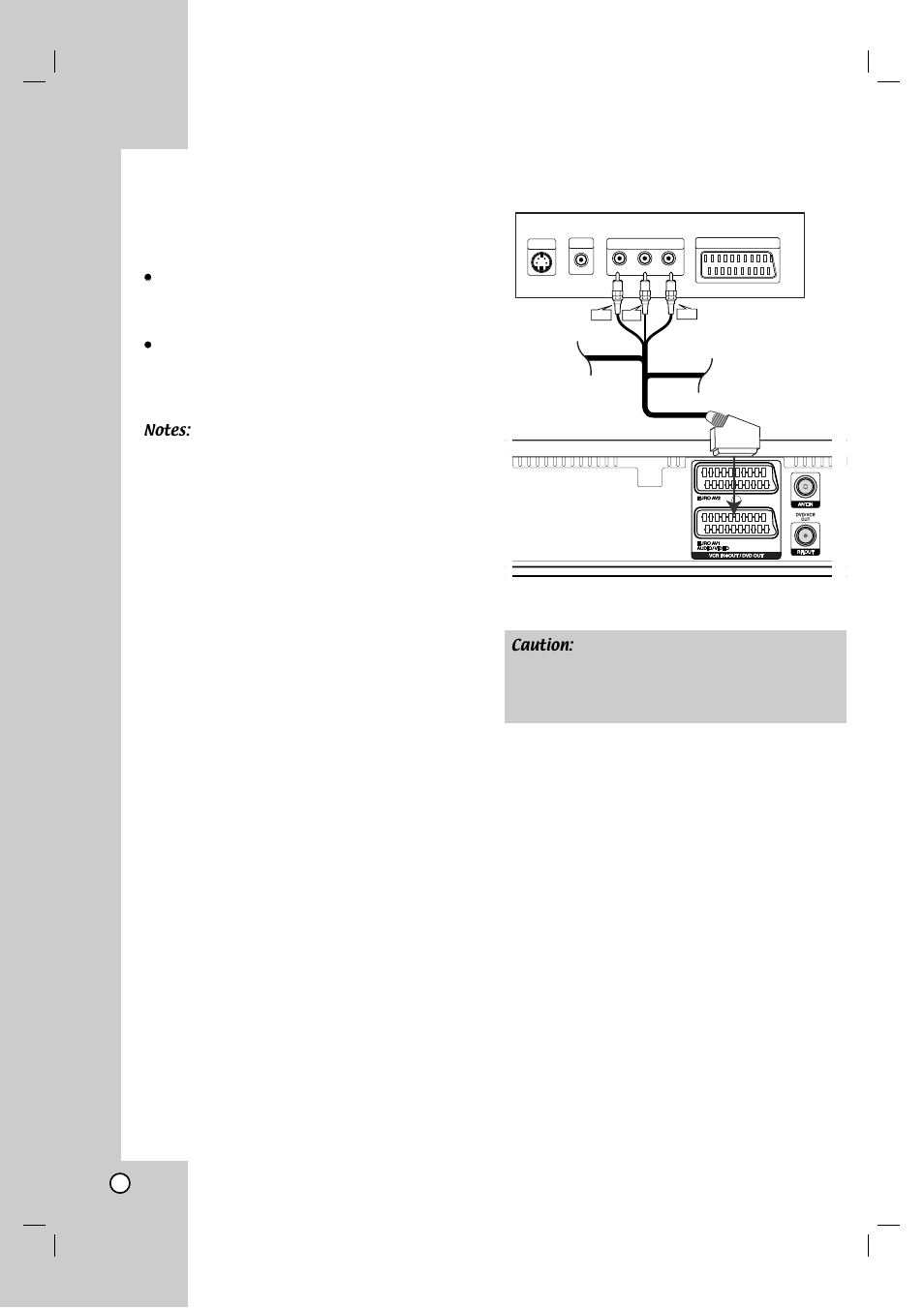 Progressive scan (colorstream, Pro) connection | LG LH-CX245 User Manual | Page 12 / 53