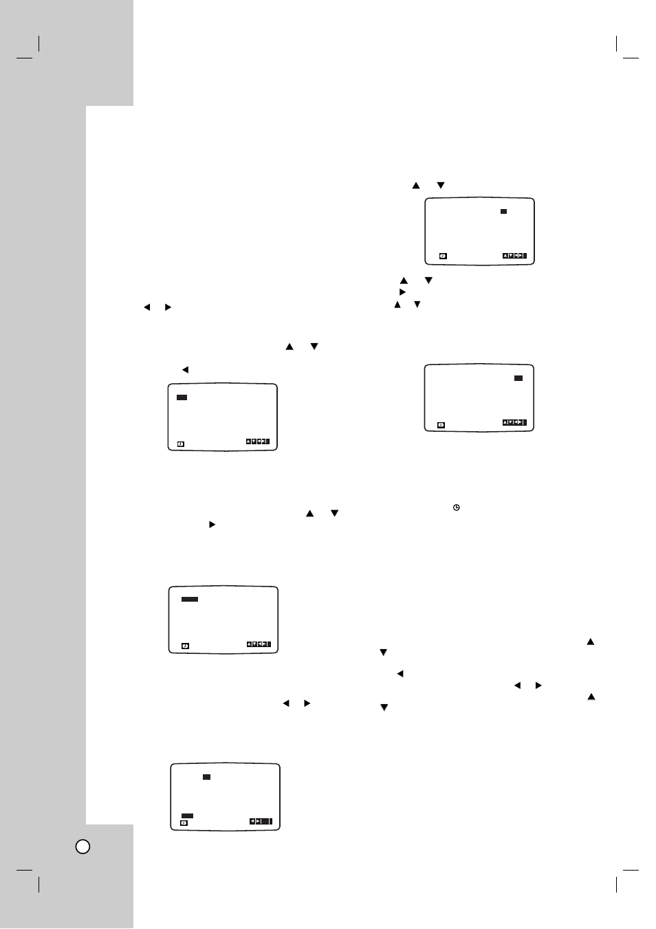Timer recording using on screen display | LG LH-CX245 User Manual | Page 30 / 53