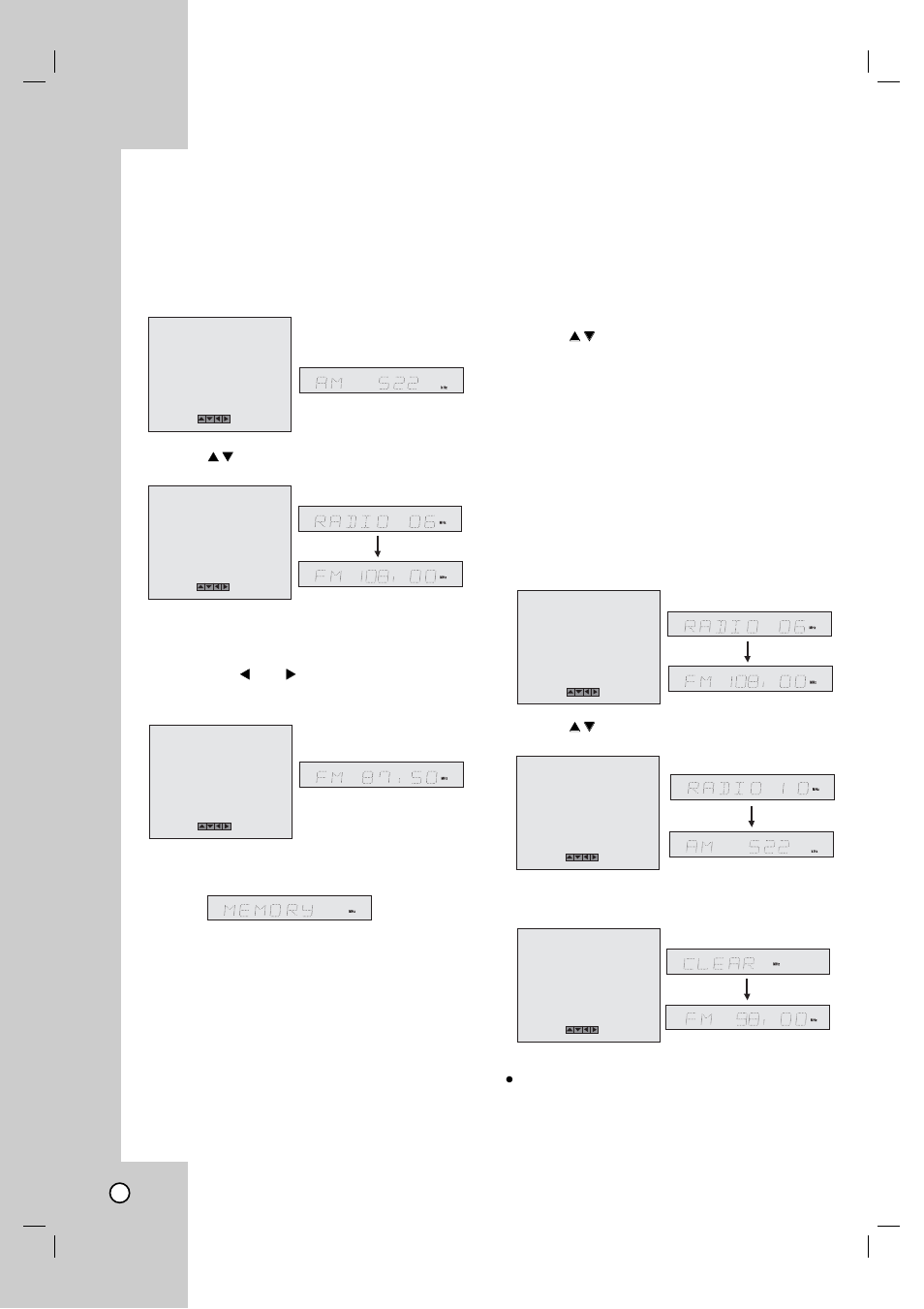 Presetting the radio stations, Listening to the radio | LG LH-CX245 User Manual | Page 46 / 53