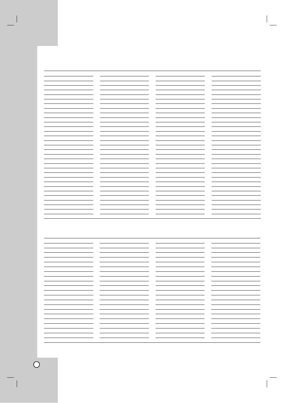 Country codes, Language codes | LG LH-CX245 User Manual | Page 48 / 53