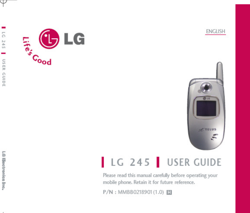 LG 245 User Manual | 78 pages