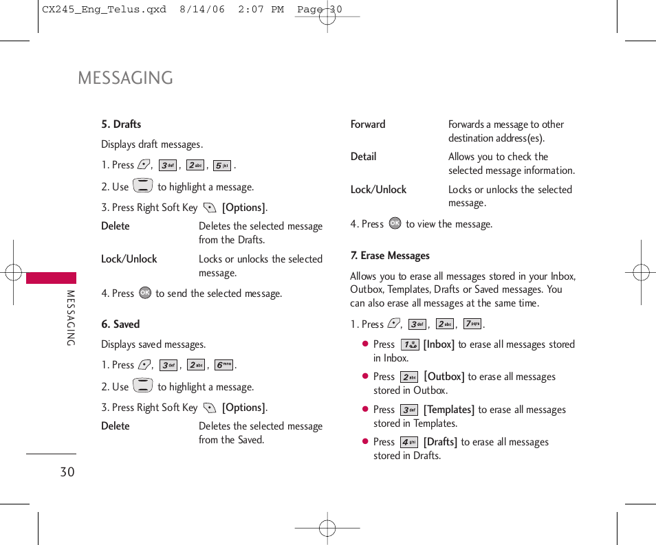 Messaging | LG 245 User Manual | Page 31 / 78