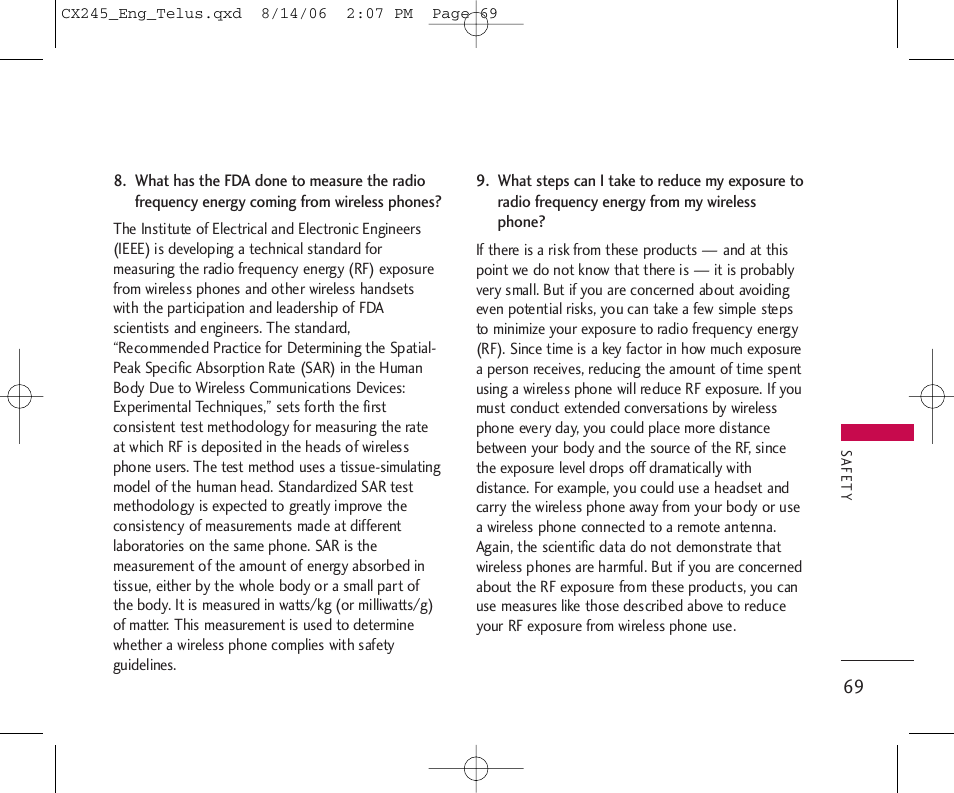 LG 245 User Manual | Page 70 / 78