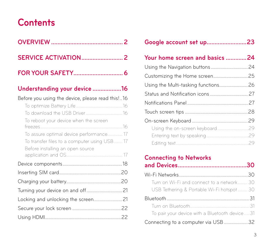 LG V909 User Manual | Page 5 / 66