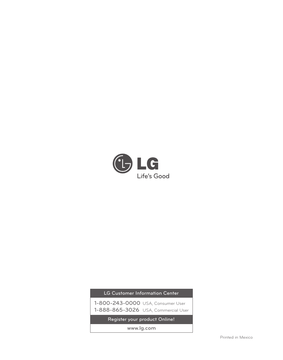 LG LDG3017ST User Manual | Page 47 / 47