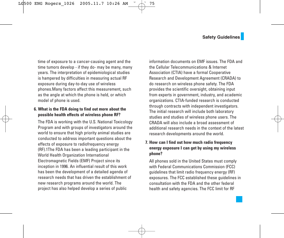 LG 500 User Manual | Page 75 / 85