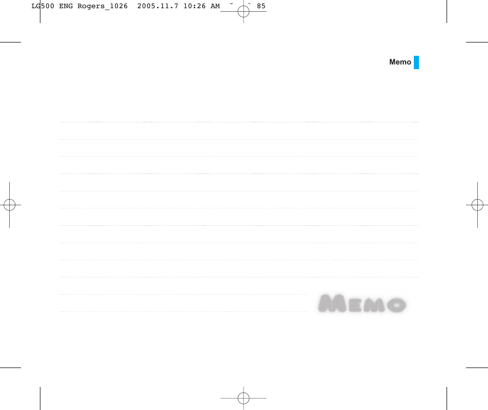 LG 500 User Manual | Page 85 / 85