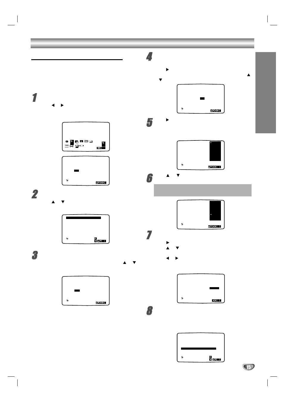 Prep ara tion, Press | LG DV1000 User Manual | Page 15 / 37