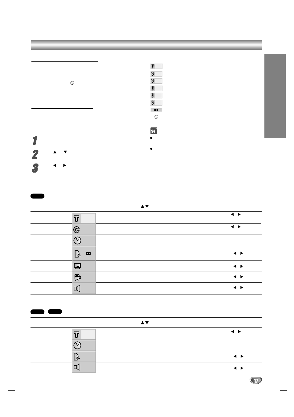 Before operation - dvd part general explanation, On-screen display, On-screen display operation | Prep ara tion | LG DV1000 User Manual | Page 17 / 37