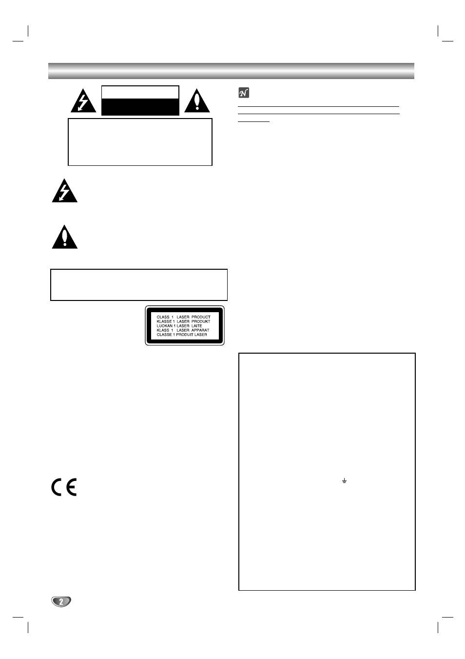 Safety precautions, Warning | LG DV1000 User Manual | Page 2 / 37