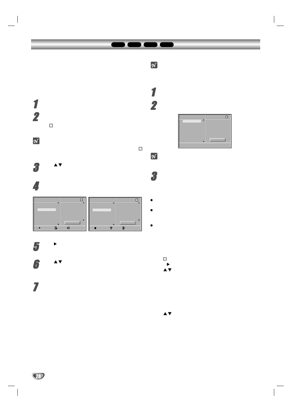 Programmed playback, Programmed playback with audio cd and mp3 discs, Programmed playback with video cd | LG DV1000 User Manual | Page 28 / 37