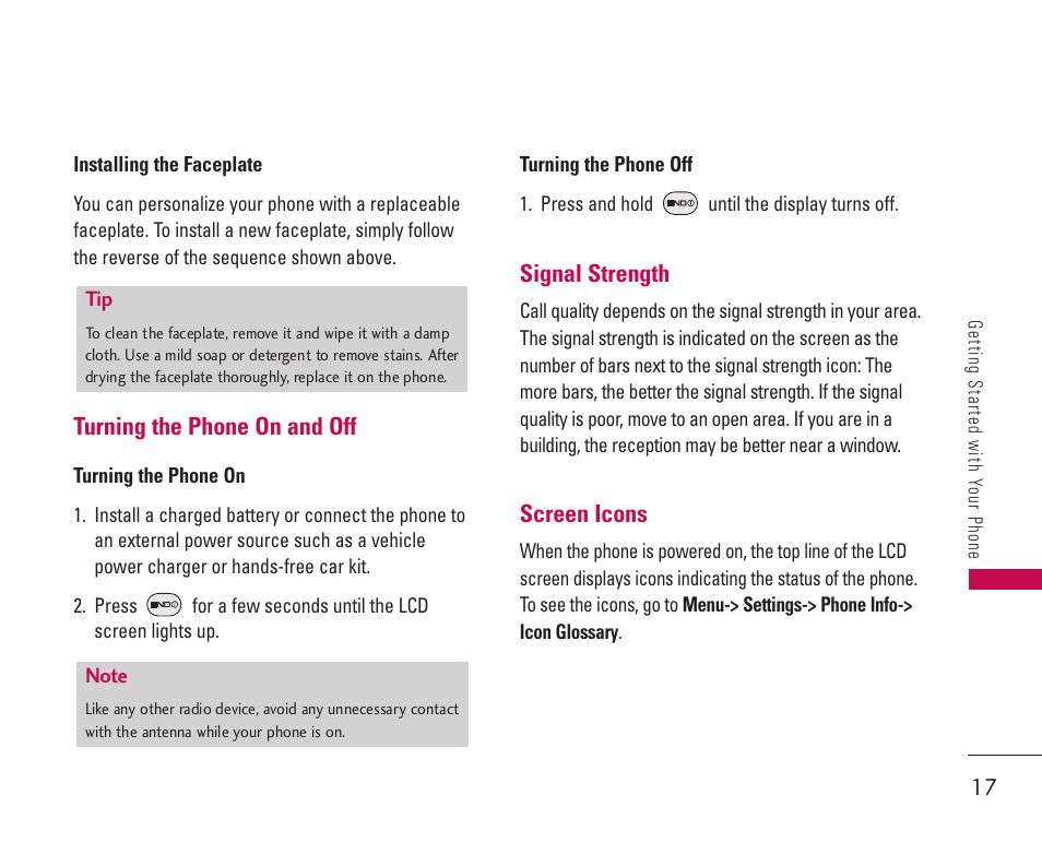 LG 550 User Manual | Page 18 / 92