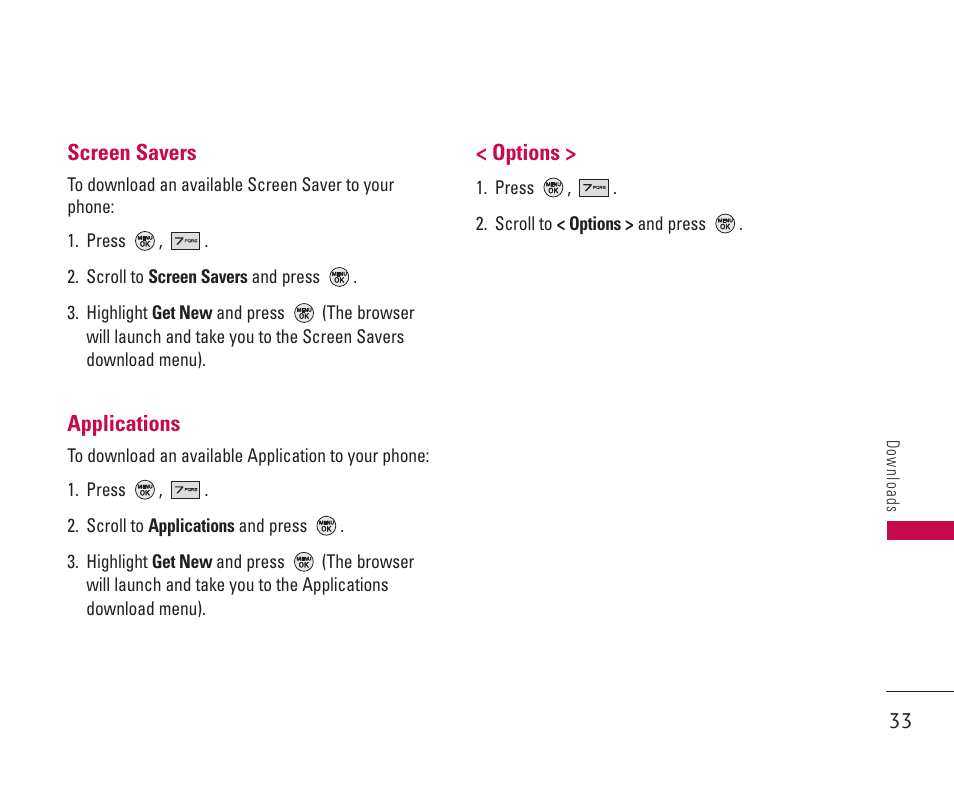 LG 550 User Manual | Page 34 / 92