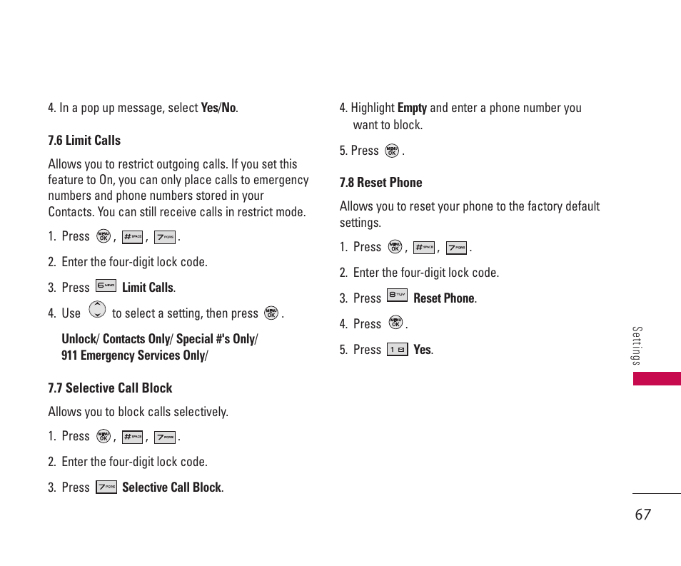 LG 550 User Manual | Page 68 / 92