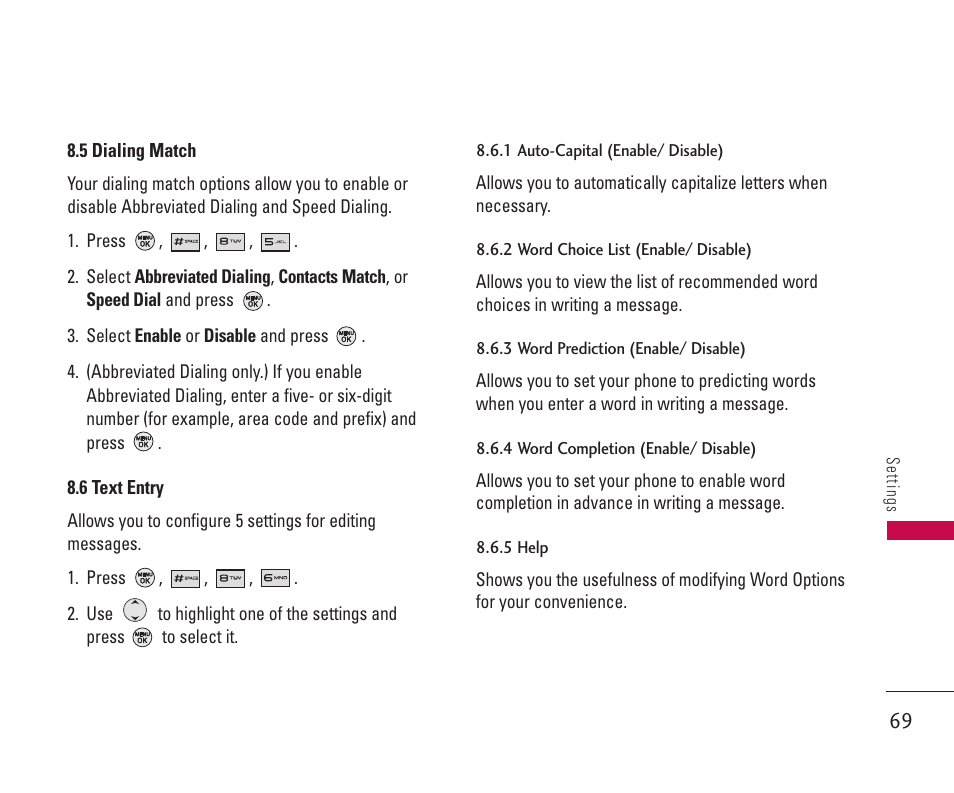 LG 550 User Manual | Page 70 / 92