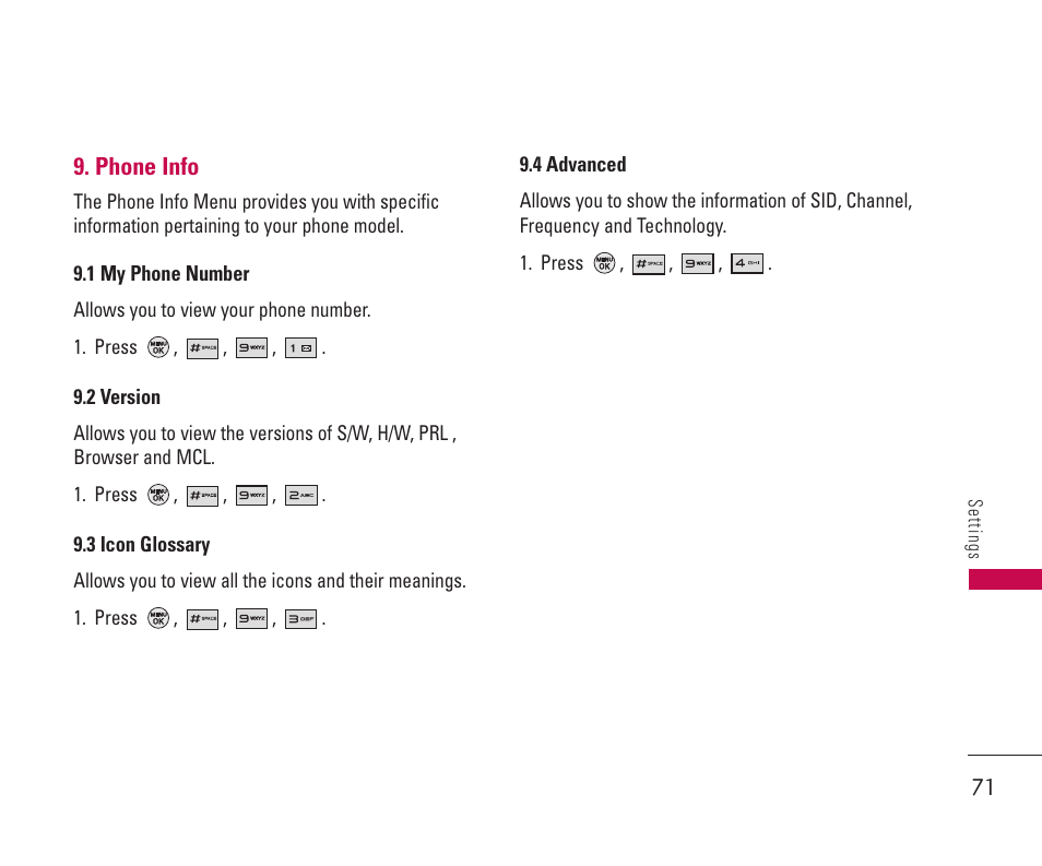 LG 550 User Manual | Page 72 / 92