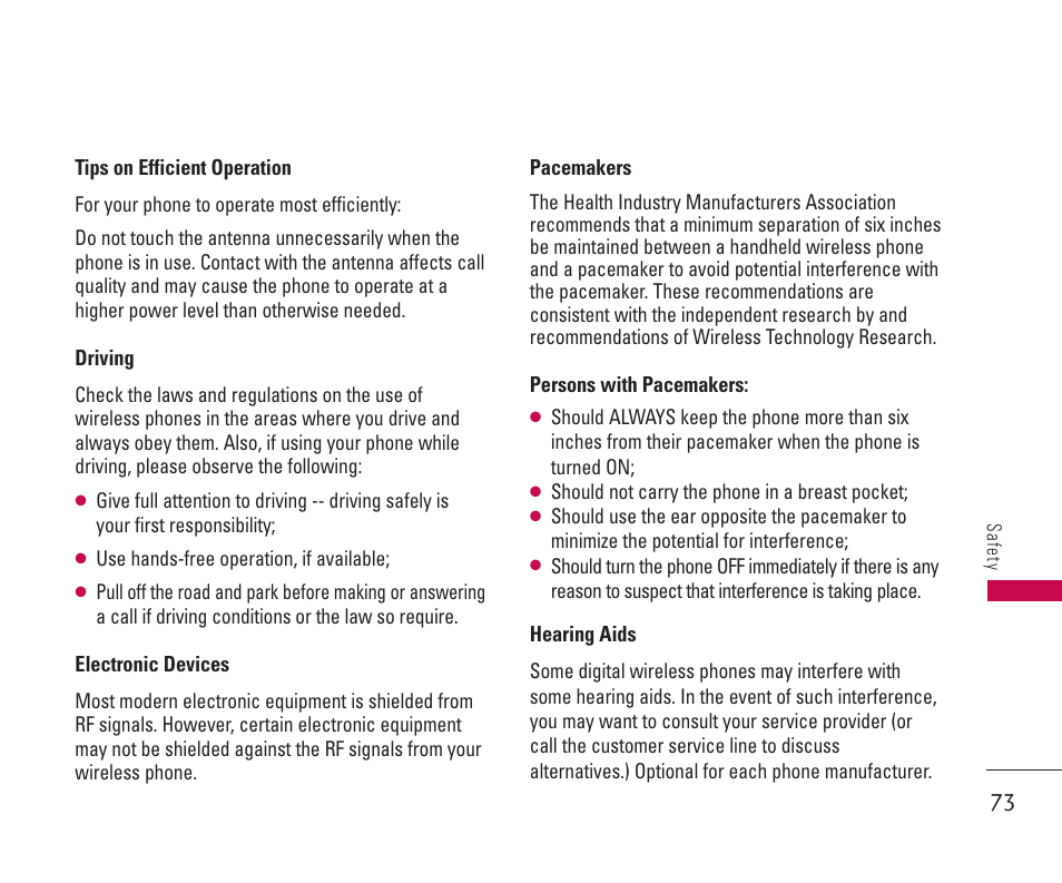 LG 550 User Manual | Page 74 / 92