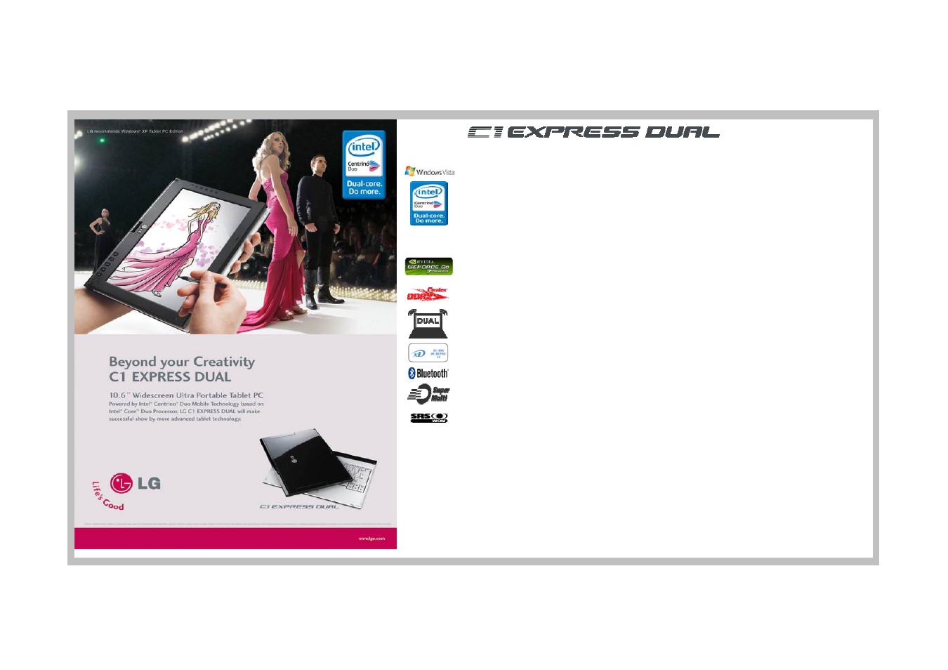 6”w ultra slim portable tablet pc | LG A1 Express Dual User Manual | Page 2 / 9