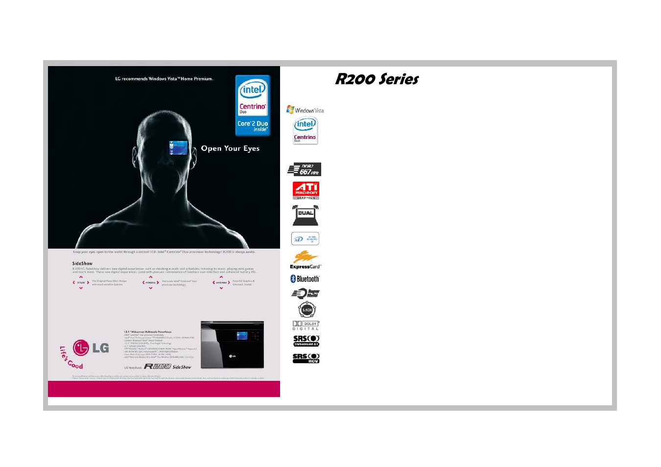 R200 series, 1” ultra portable road warrior | LG A1 Express Dual User Manual | Page 4 / 9