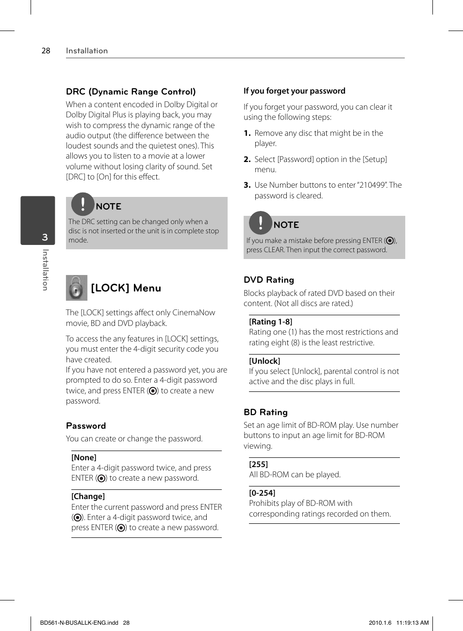 Lock] menu | LG BD550 User Manual | Page 28 / 84