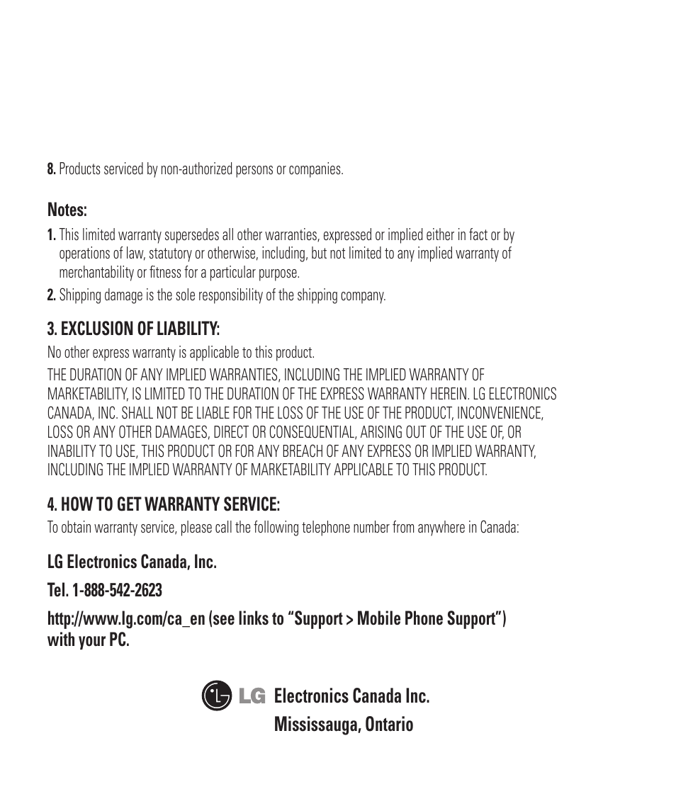 LG TE365 User Manual | Page 4 / 107