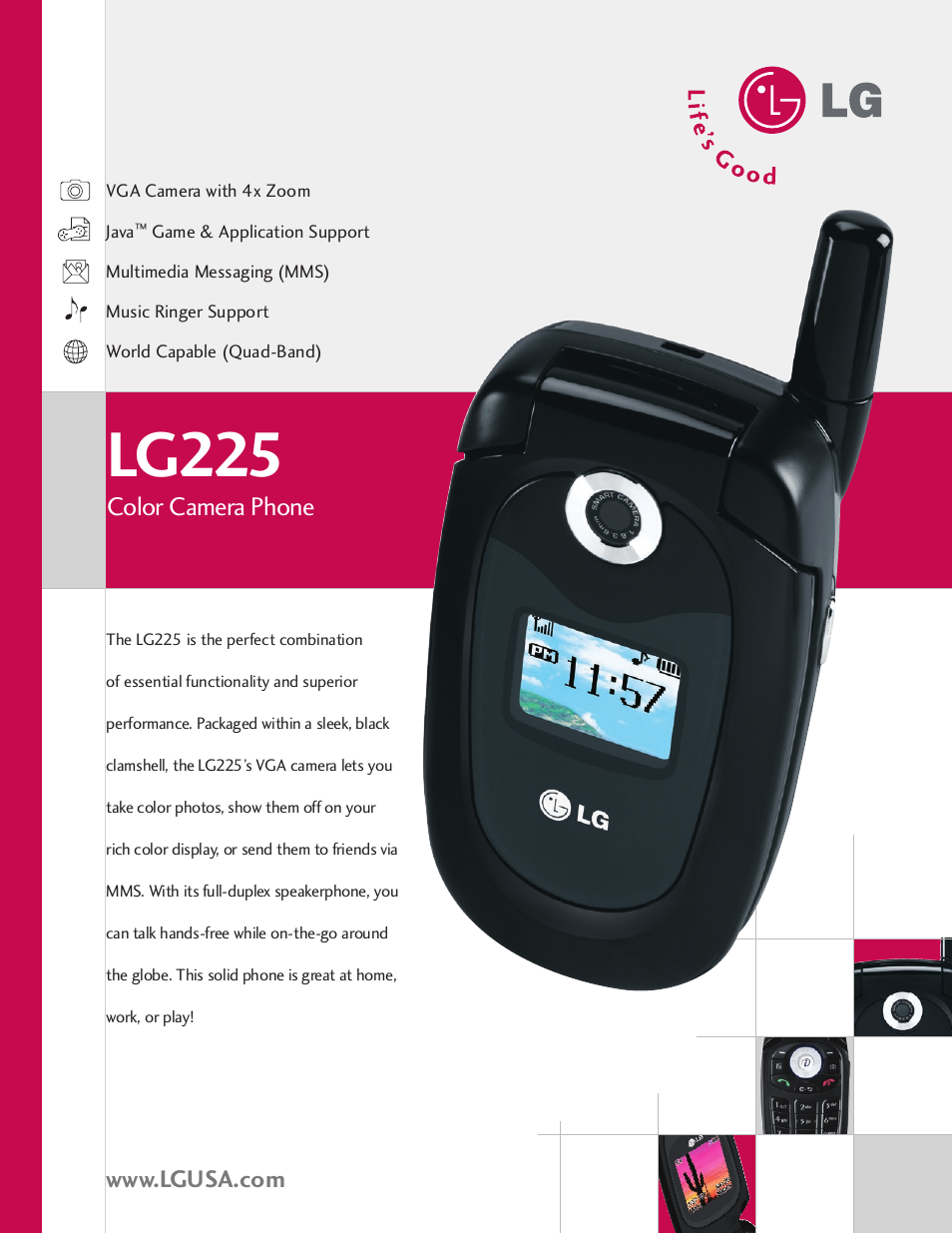 LG CG225 User Manual | 2 pages