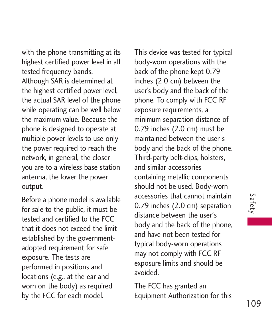 LG BANTER UX265G User Manual | Page 111 / 124